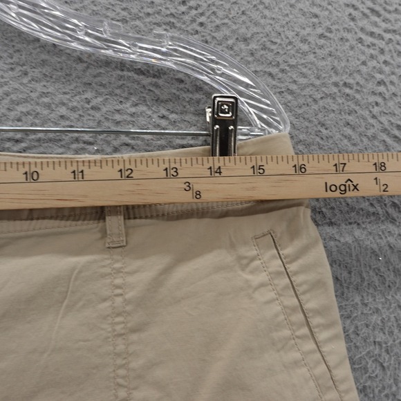 Chicos Cropped Poplin Pants Size 0.5 US 6 Beige Stretch Cotton Women Casual‎ - Picture 6 of 15